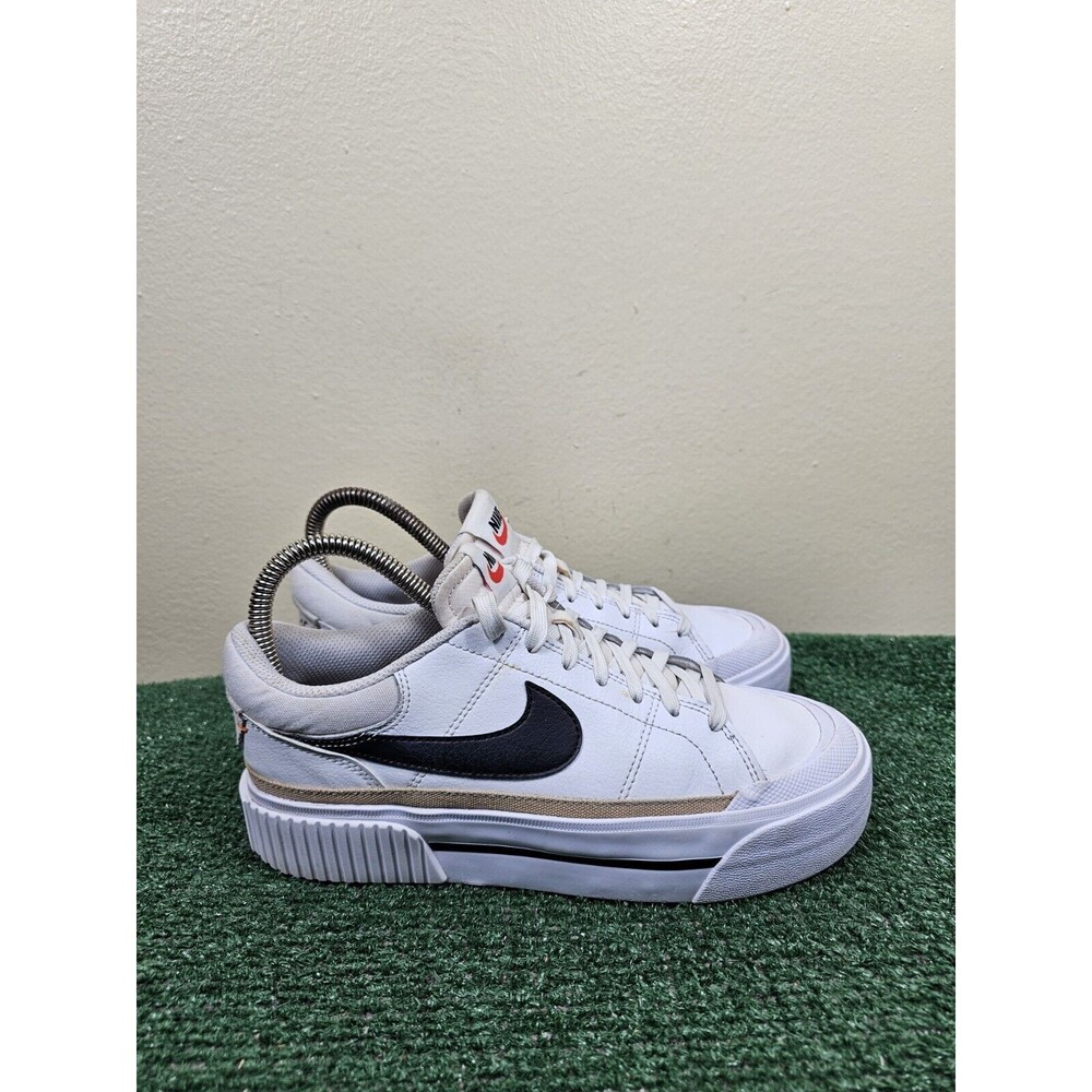 Nike Court Legacy Lift White Hemp Womens Platform Shoes Size 7 DM7590-100